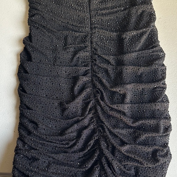 Oh Polly Glittering Black Strapless Dress - Picture 8 of 8